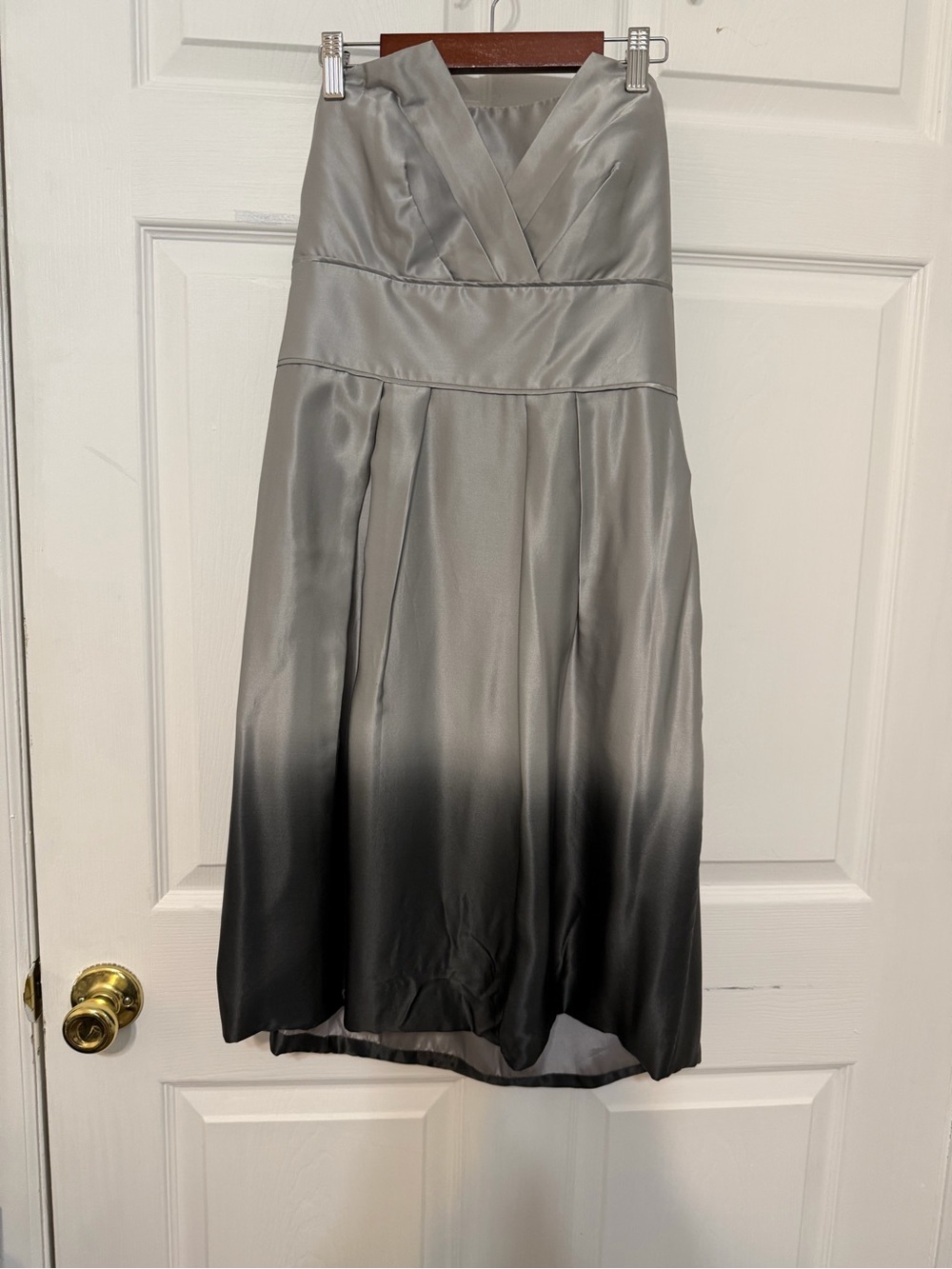 White House Black Market Silver to Black Ombre Midi Dress